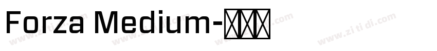Forza Medium字体转换
